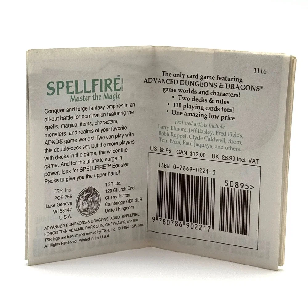 Spellfire Rules Booklet‎ Revised July 1994 AD&D Master the Magic Rare